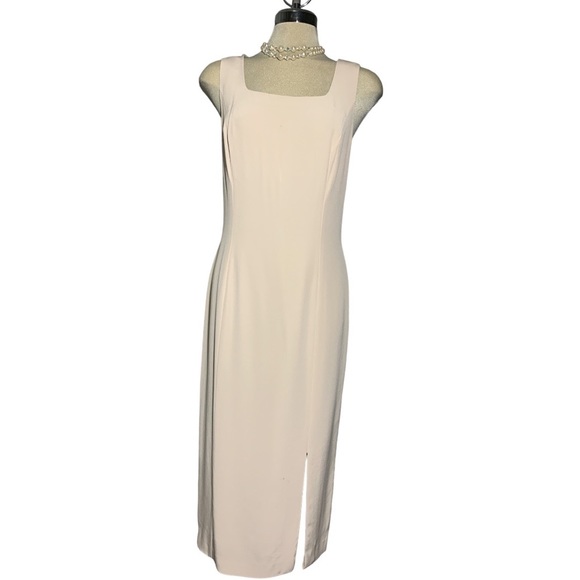 Montage Collection Luxury Beige Beaded Embellished Formal Dress & Jacket S 14 - Picture 4 of 17